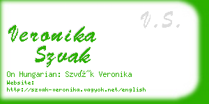 veronika szvak business card